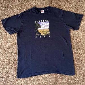 - - Supreme t-shirt navy blue Supreme Time size M